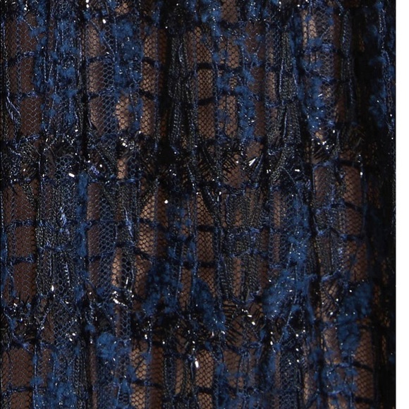 EUC Self Portrait Metallic Stripe Tie Strap Dress, Size 8 - Picture 6 of 7